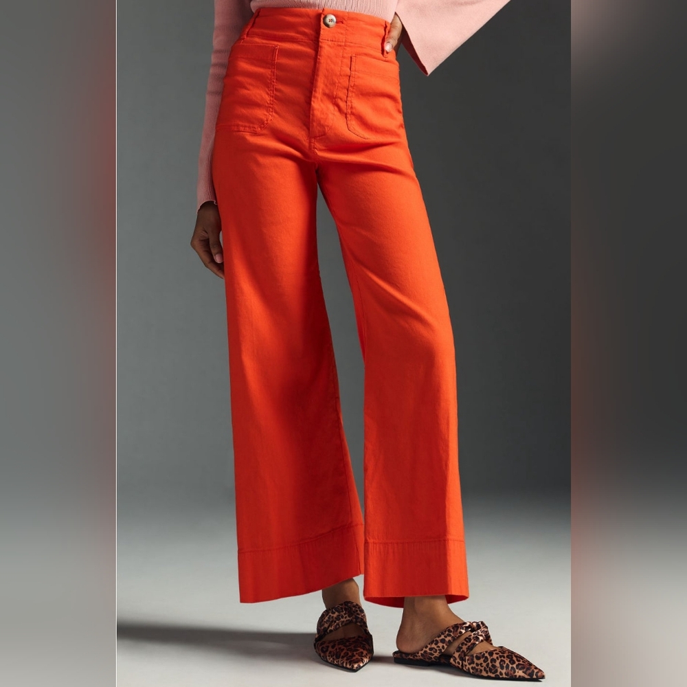 Anthropologie Colette Cropped Wide-Leg Pants by Maeve